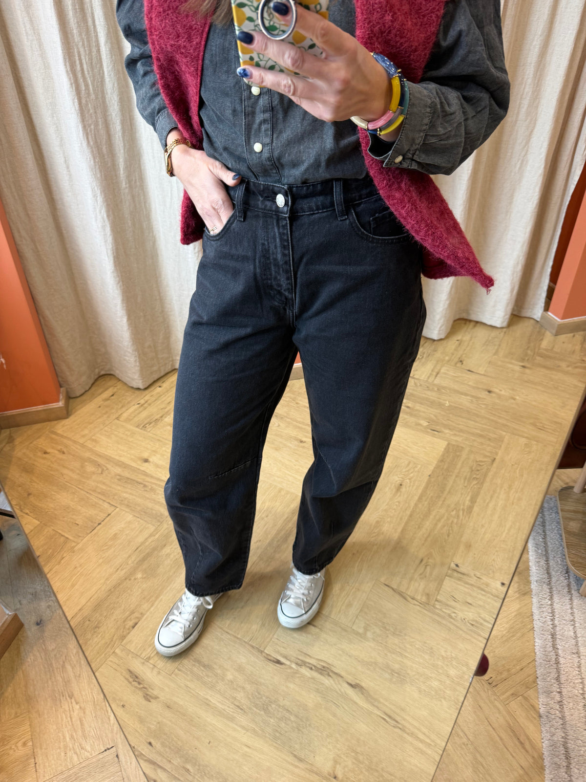 Jeans ballon brandy