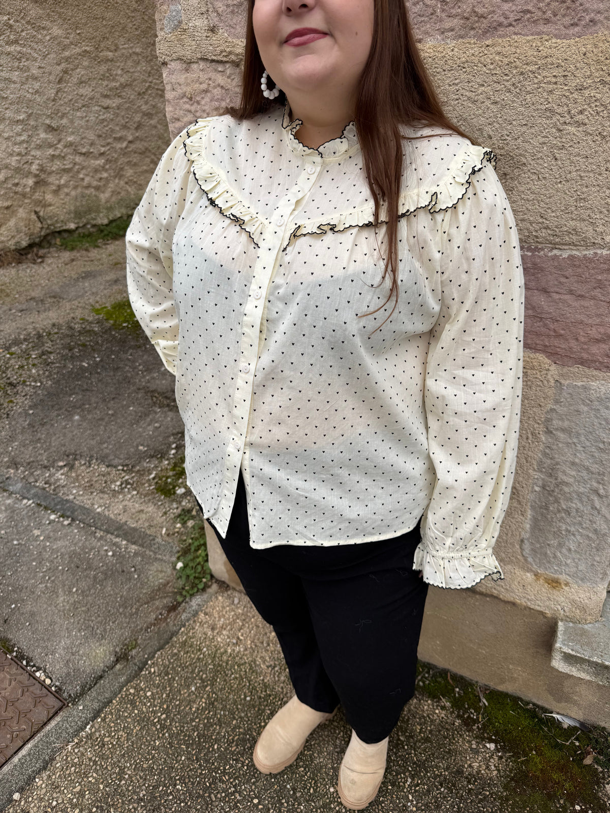 Chemise à volants