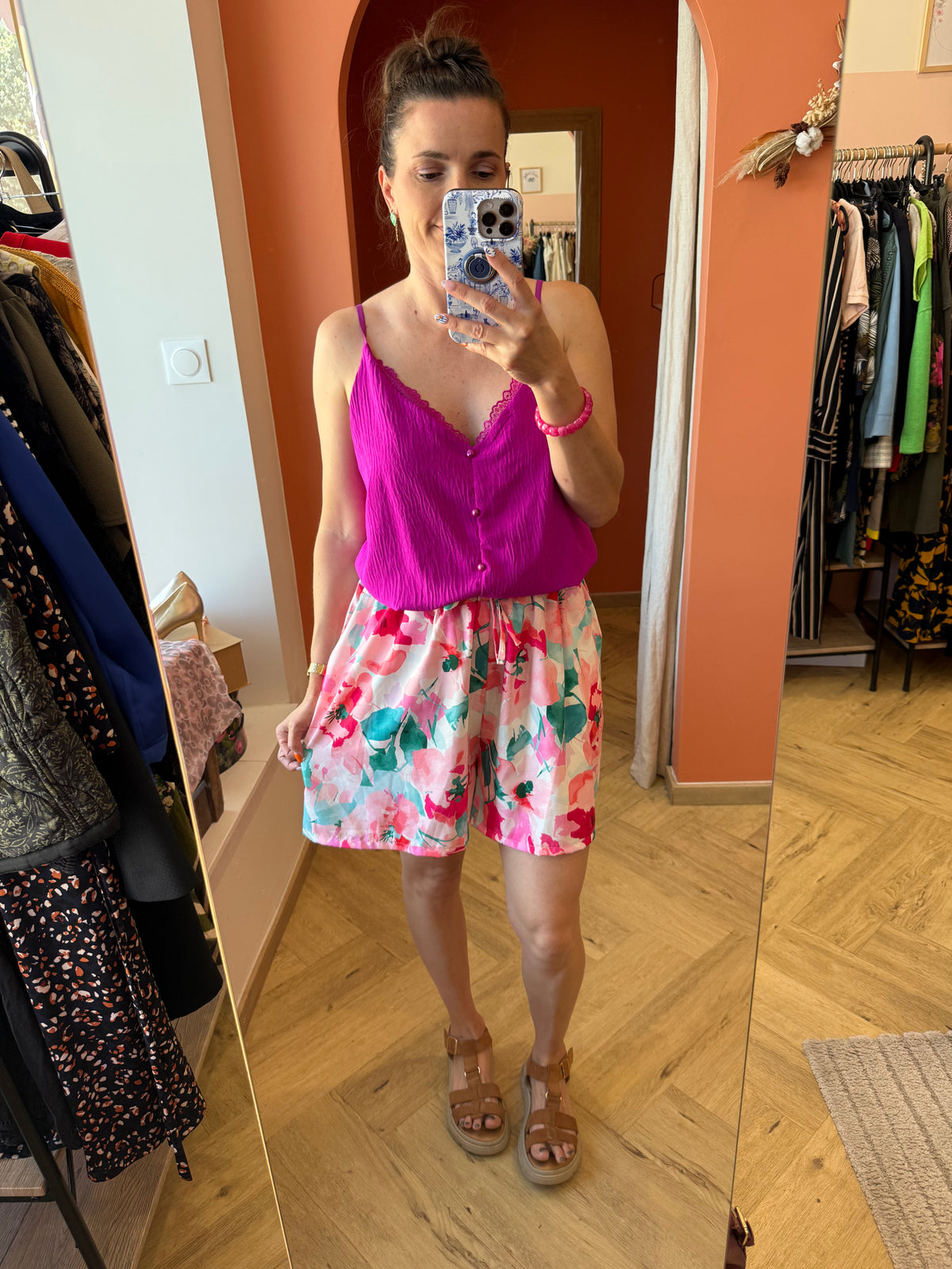 Short fleuri