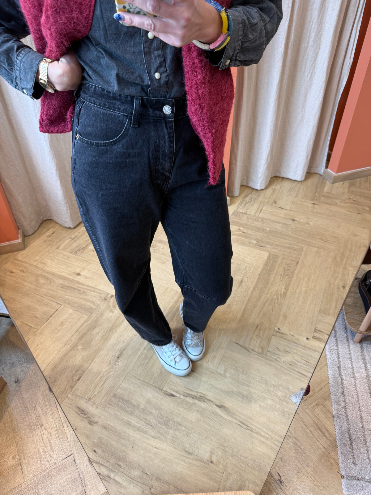 Jeans ballon brandy