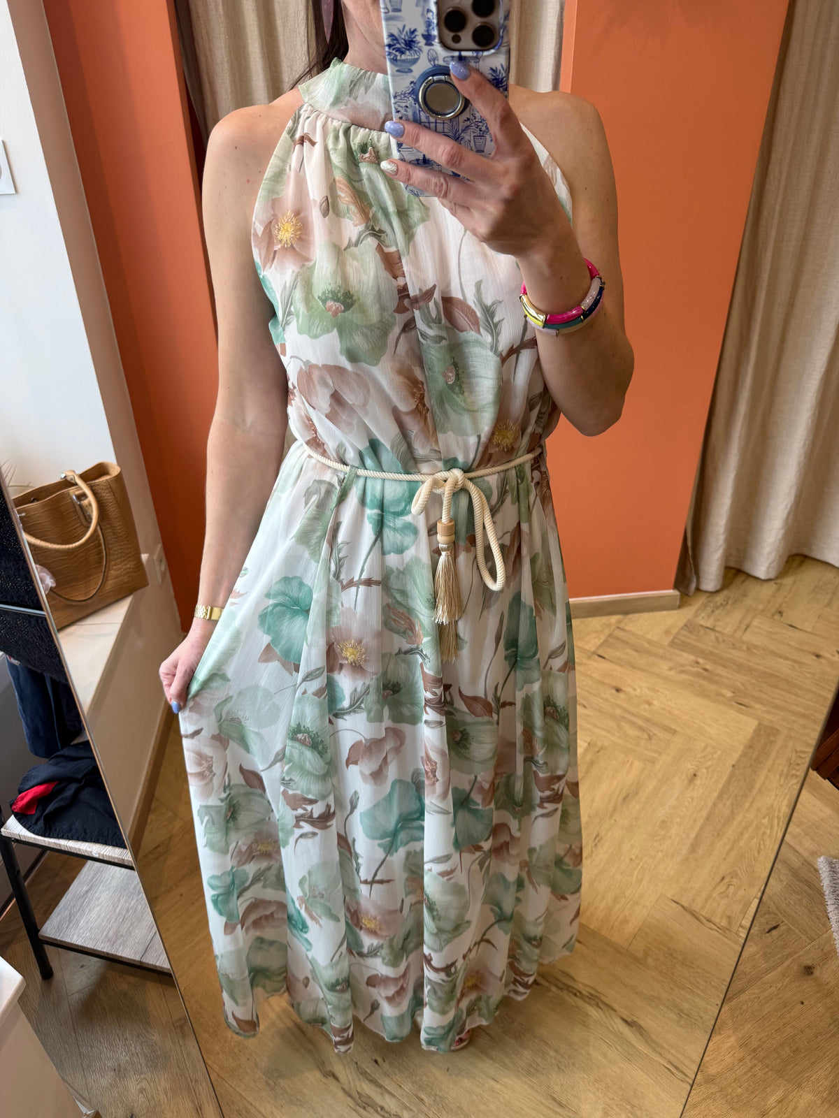 Robe longue fleurie