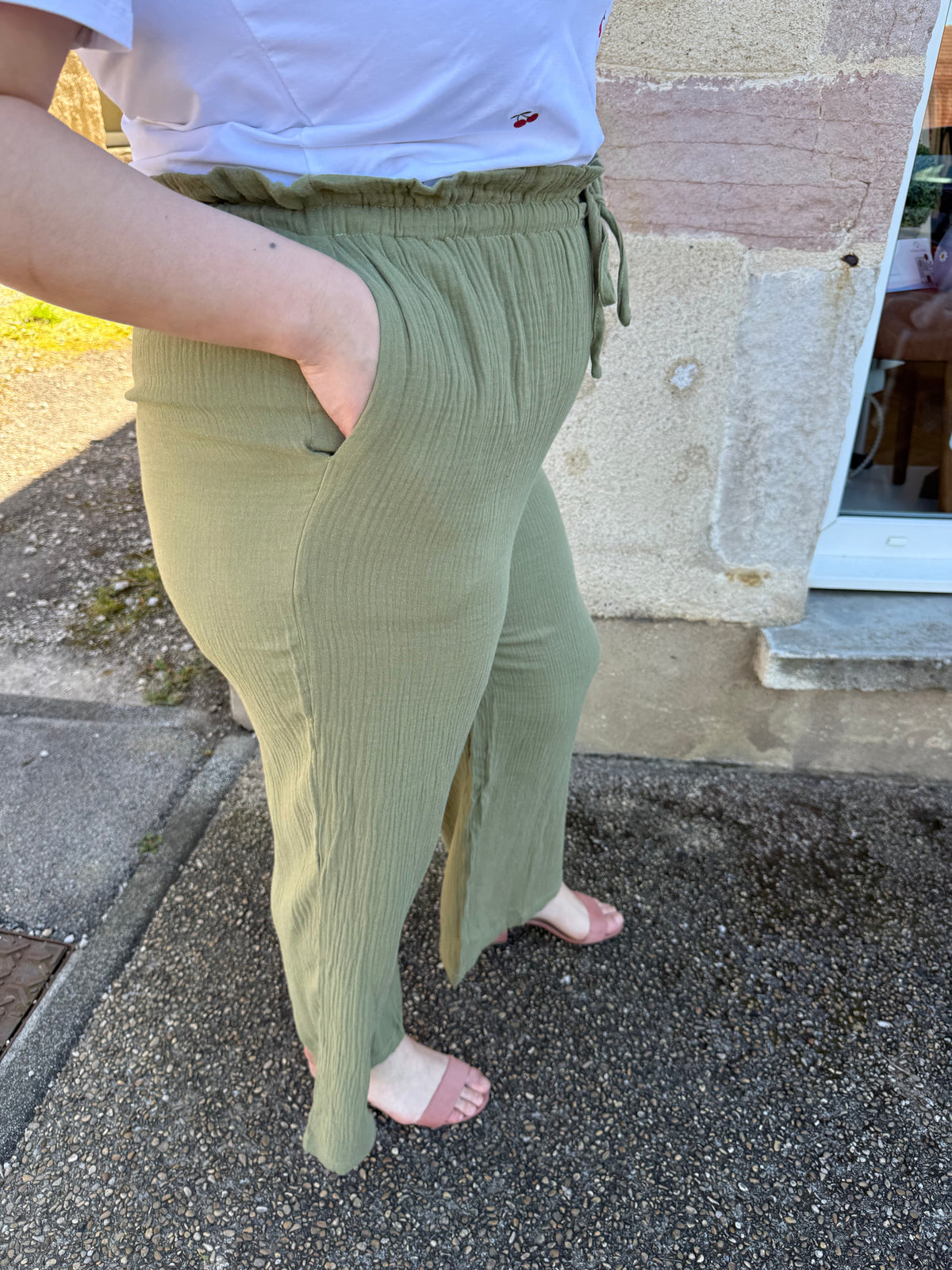 Pantalon gaz de coton
