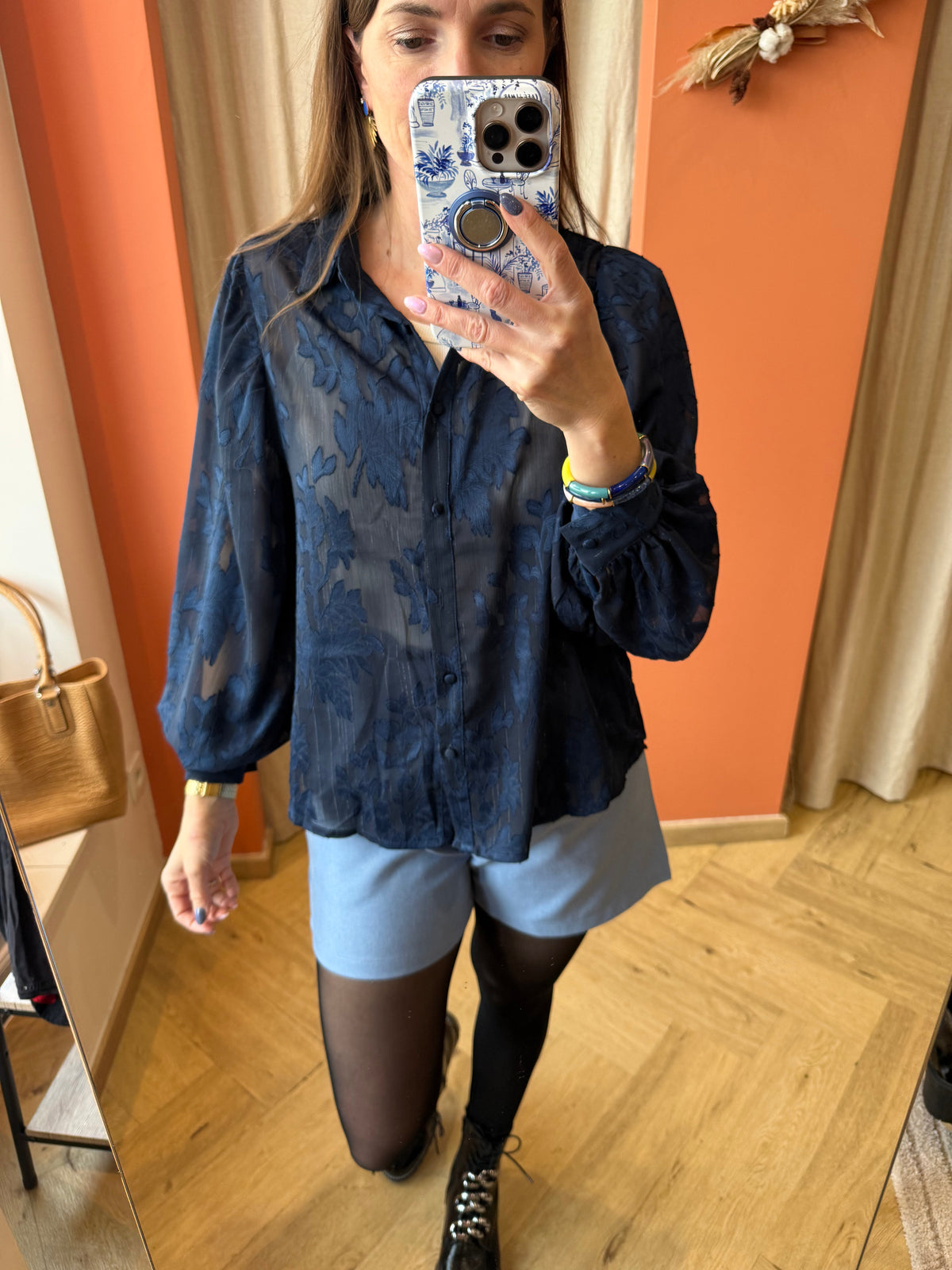 Chemisier bleu marine