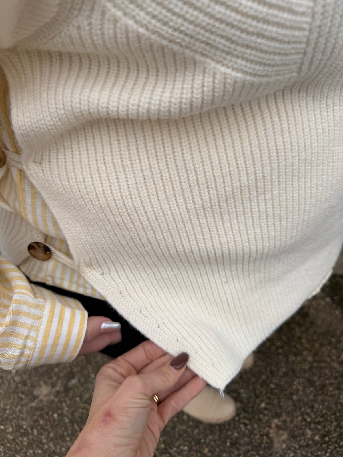 Pull sans manche crème