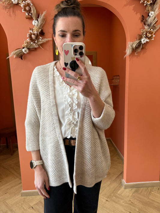 Gilet étoile dos Beige