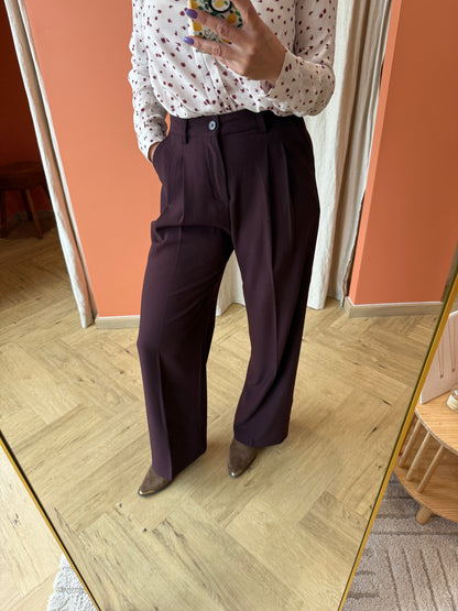 Pantalon costume bordeaux