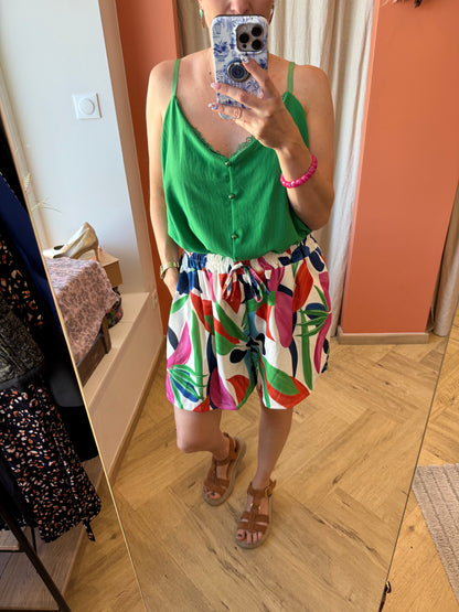 Short fleuri