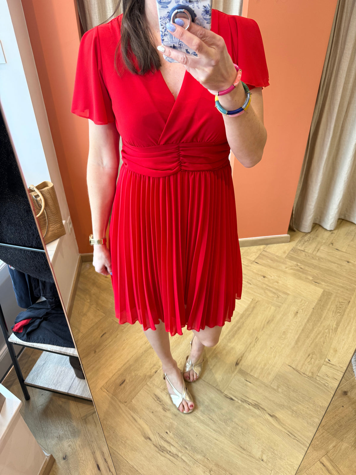 Robe courte rouge