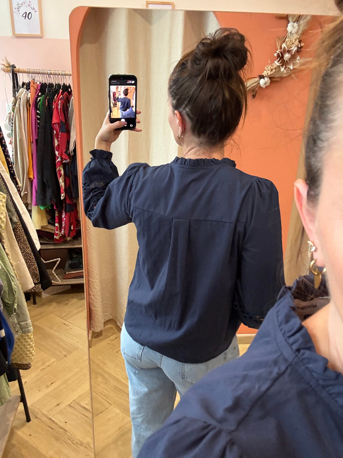 Chemise bohème marine ou kaki