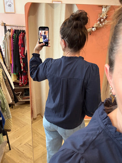Chemise bohème marine ou kaki
