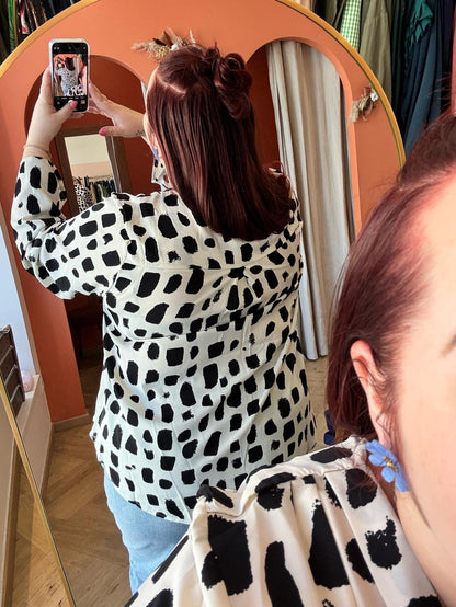 Chemise Curvy Noire et blanche