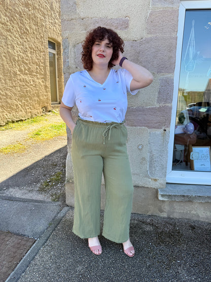 Pantalon gaz de coton