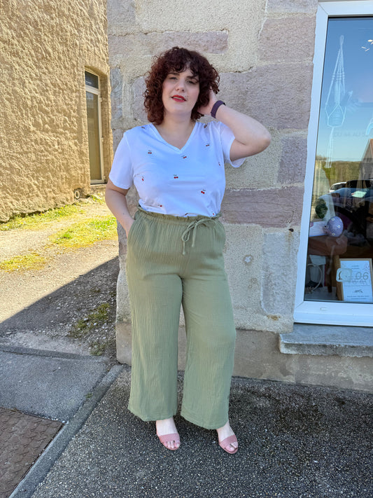 Pantalon gaz de coton