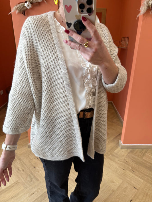 Gilet étoile dos Beige