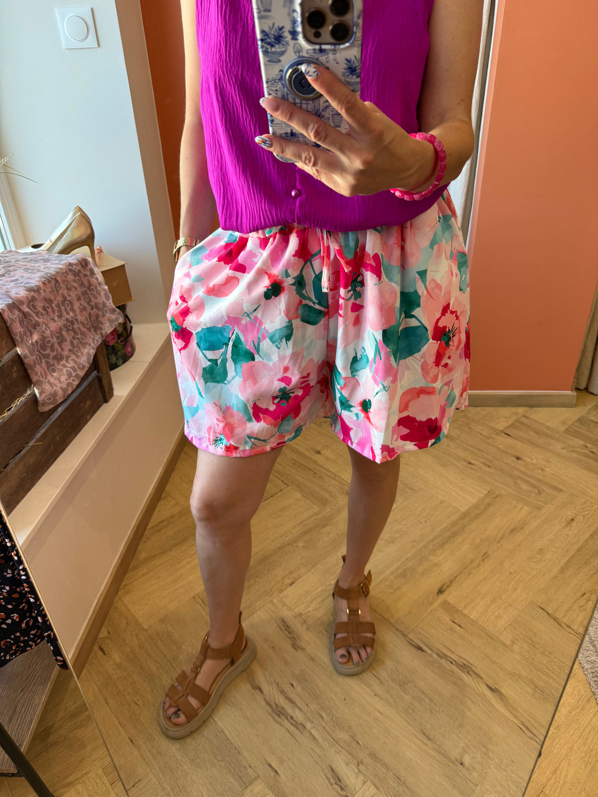 Short fleuri