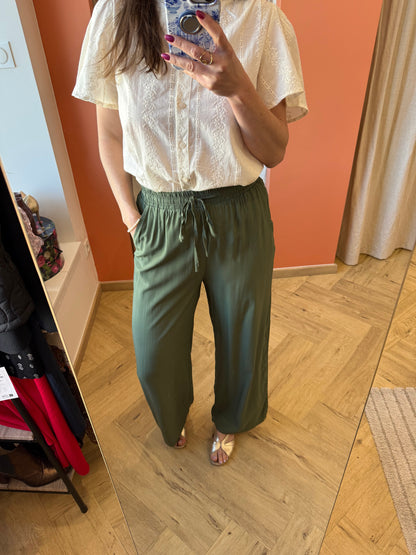 Pantalon fluide noir ou kaki