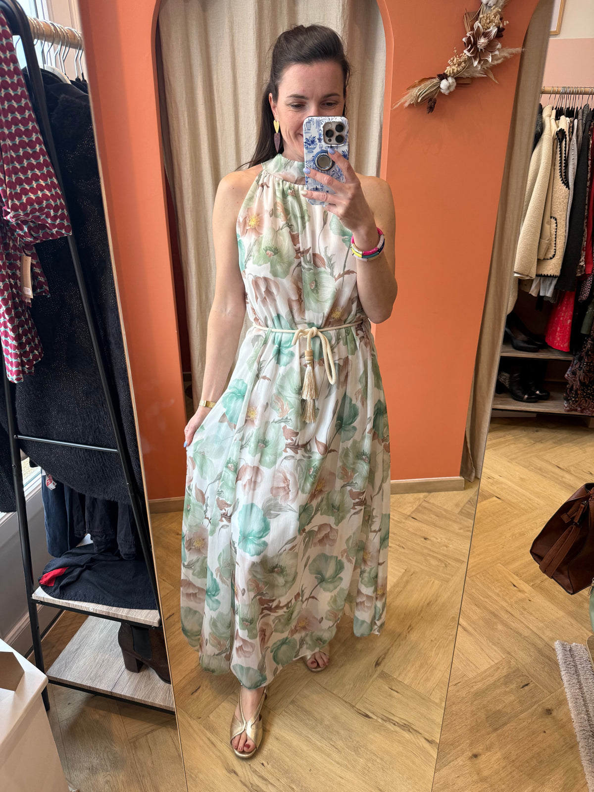 Robe longue fleurie