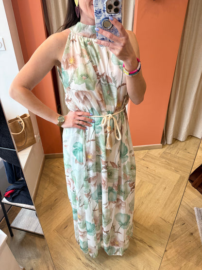 Robe longue fleurie