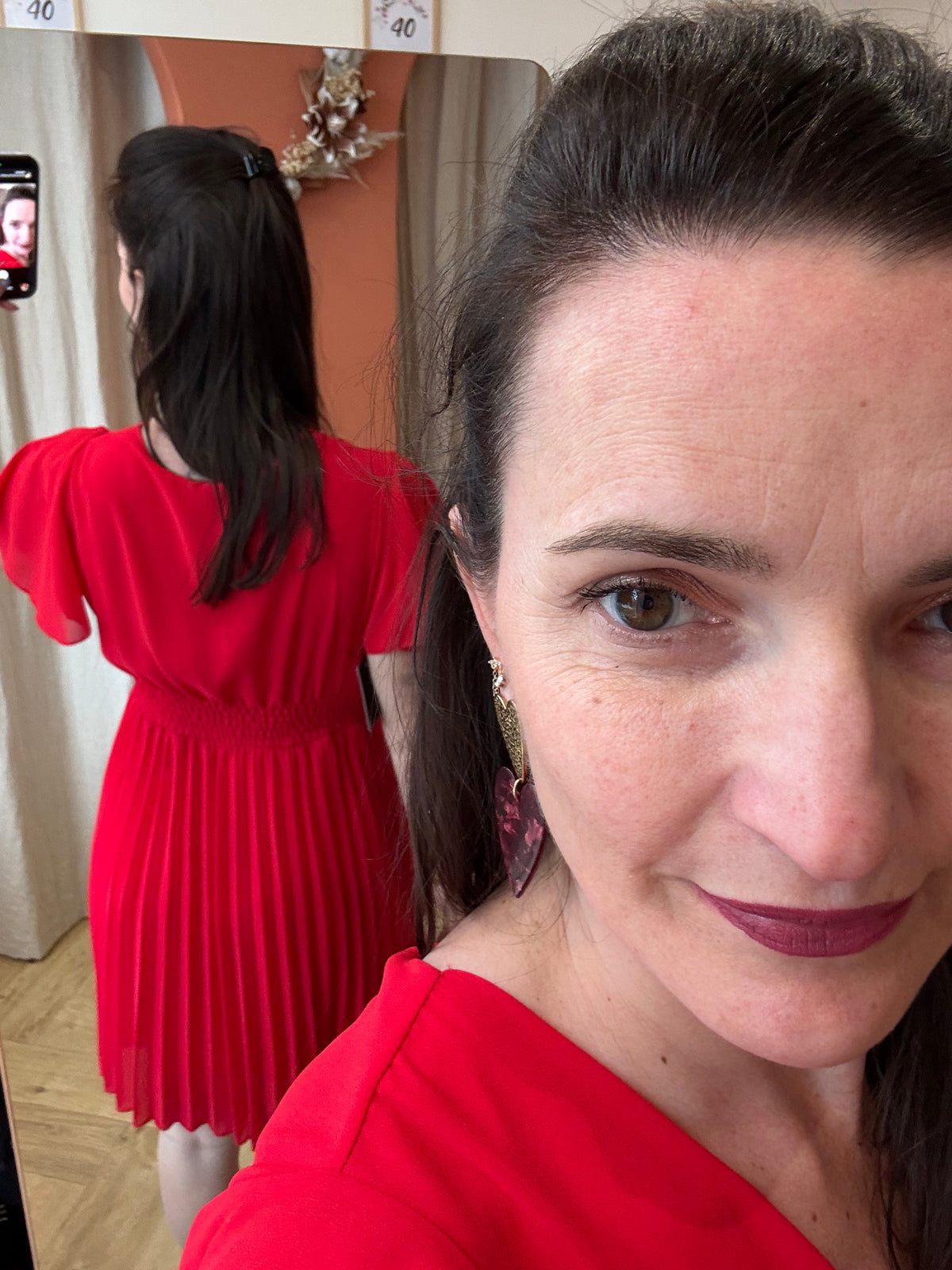 Robe courte rouge
