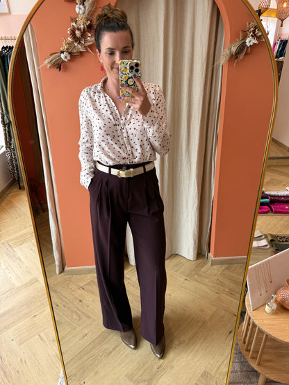 Pantalon costume bordeaux