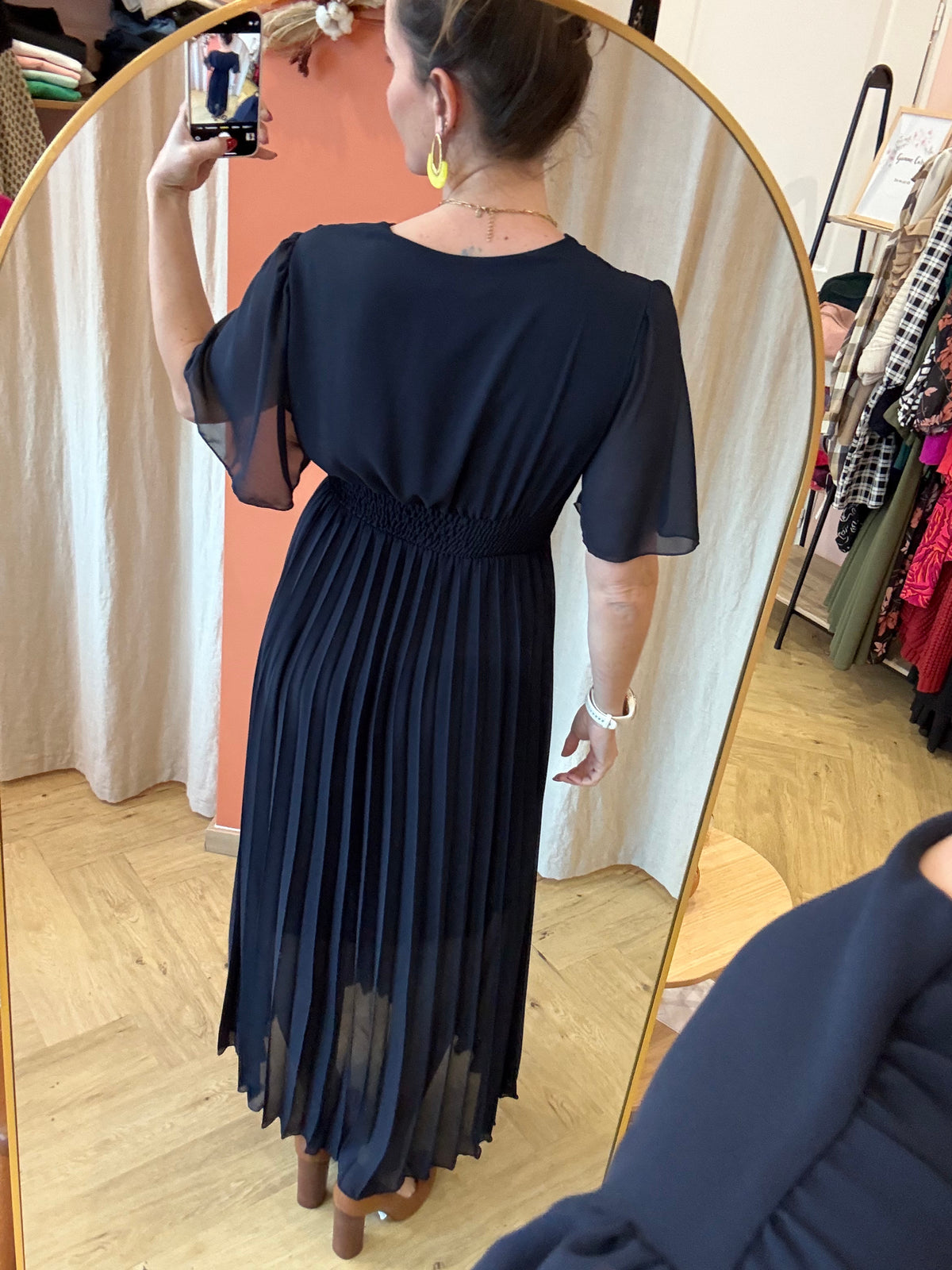 Robe longue marine