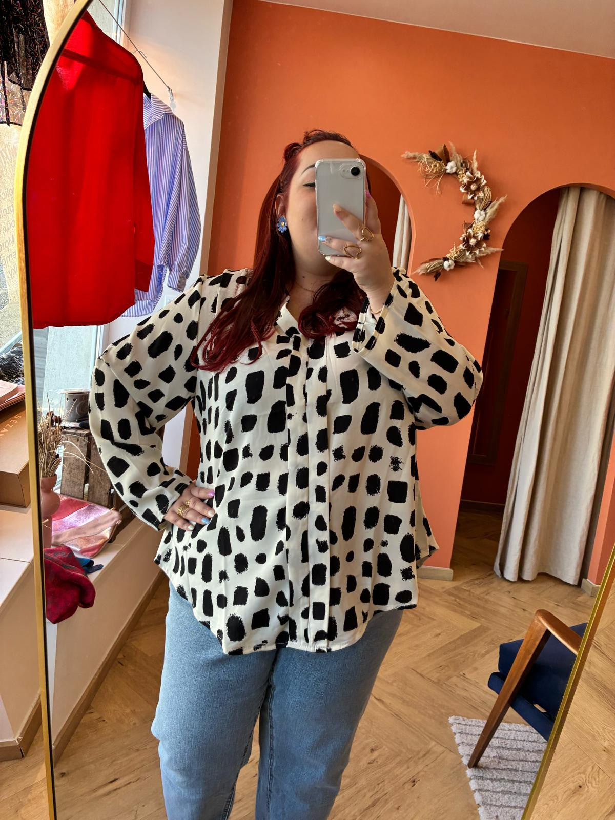 Chemise Curvy Noire et blanche
