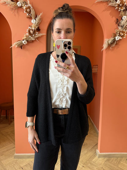 Gilet étoile dos Noir