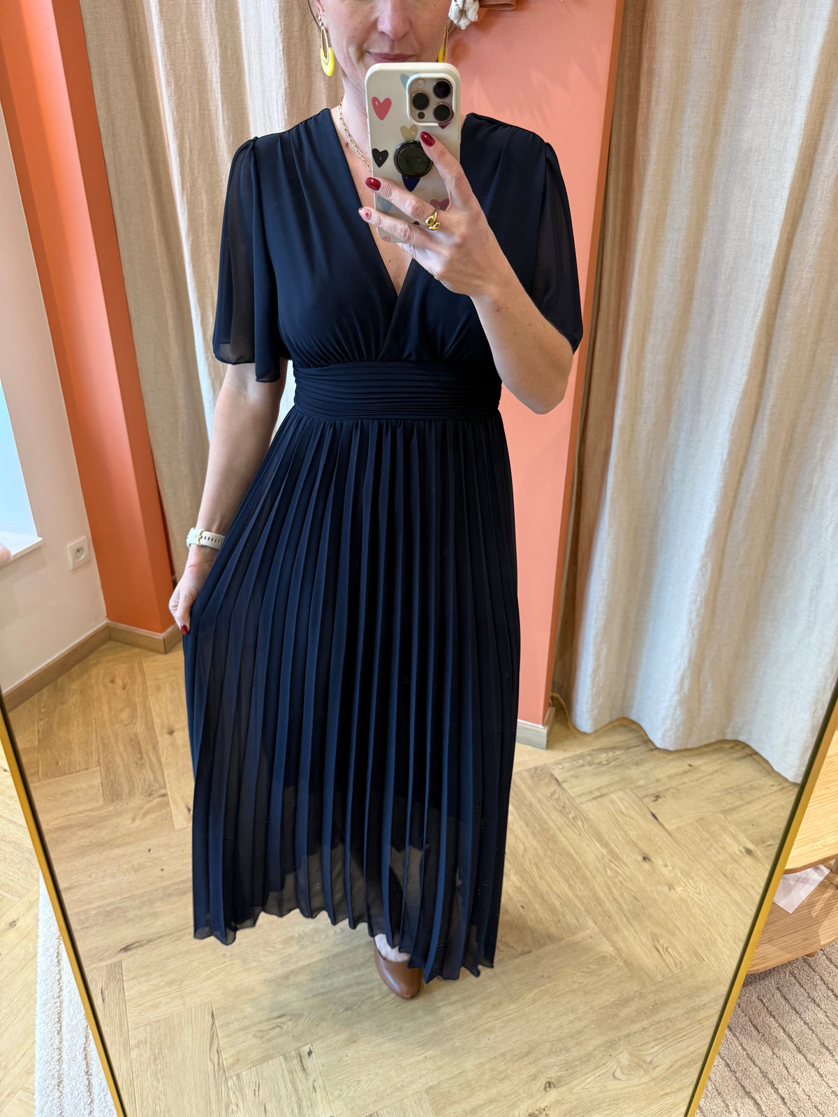 Robe longue marine