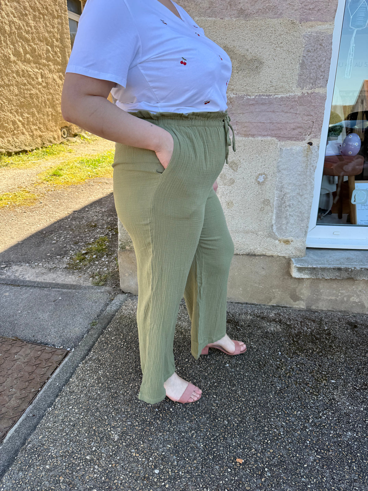 Pantalon gaz de coton