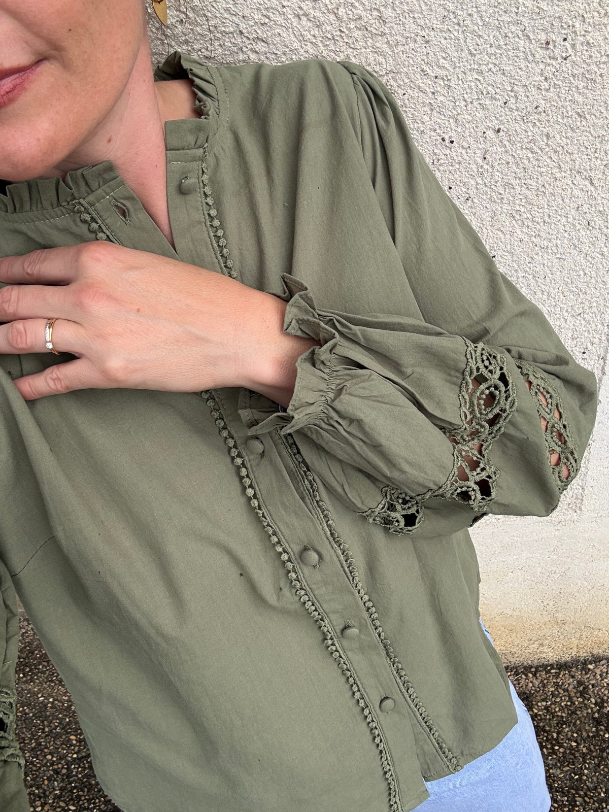 Chemise bohème marine ou kaki