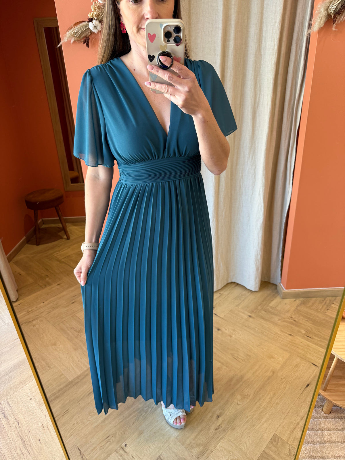 Robe Cérémonie Bleu pétrole