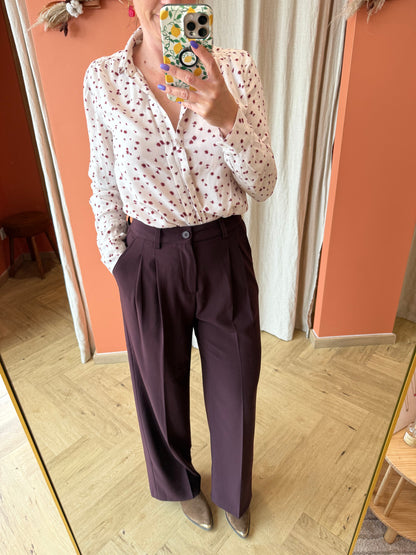 Pantalon costume bordeaux