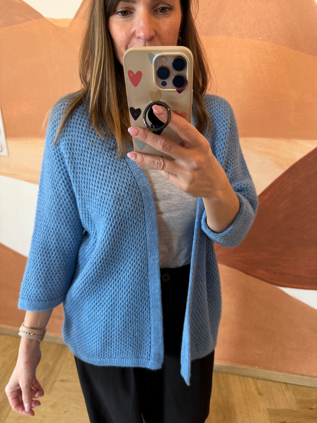 Gilet étoile dos bleu ciel