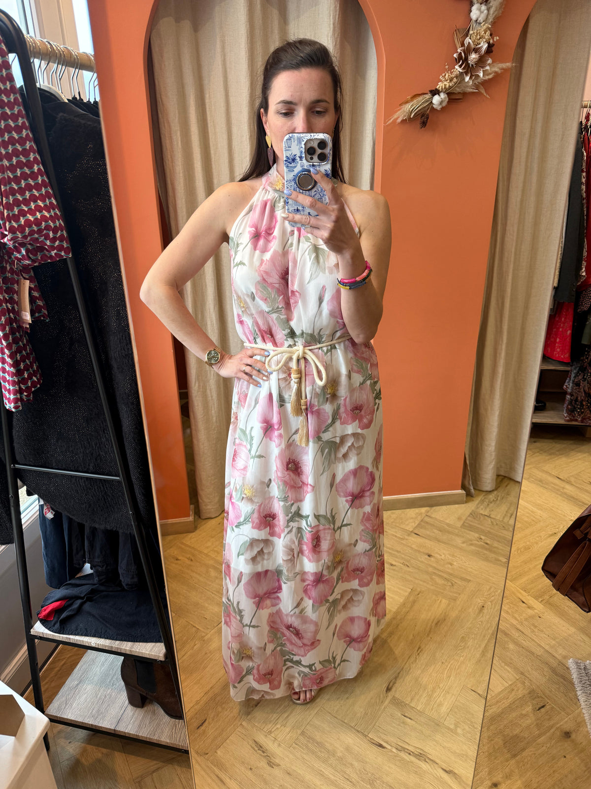 Robe longue fleurie