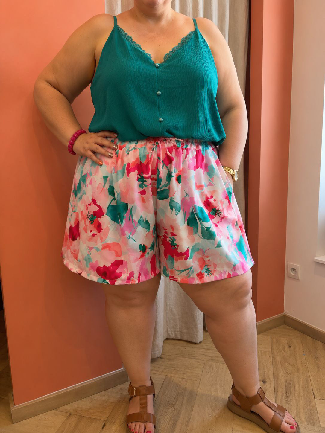 Short fleuri