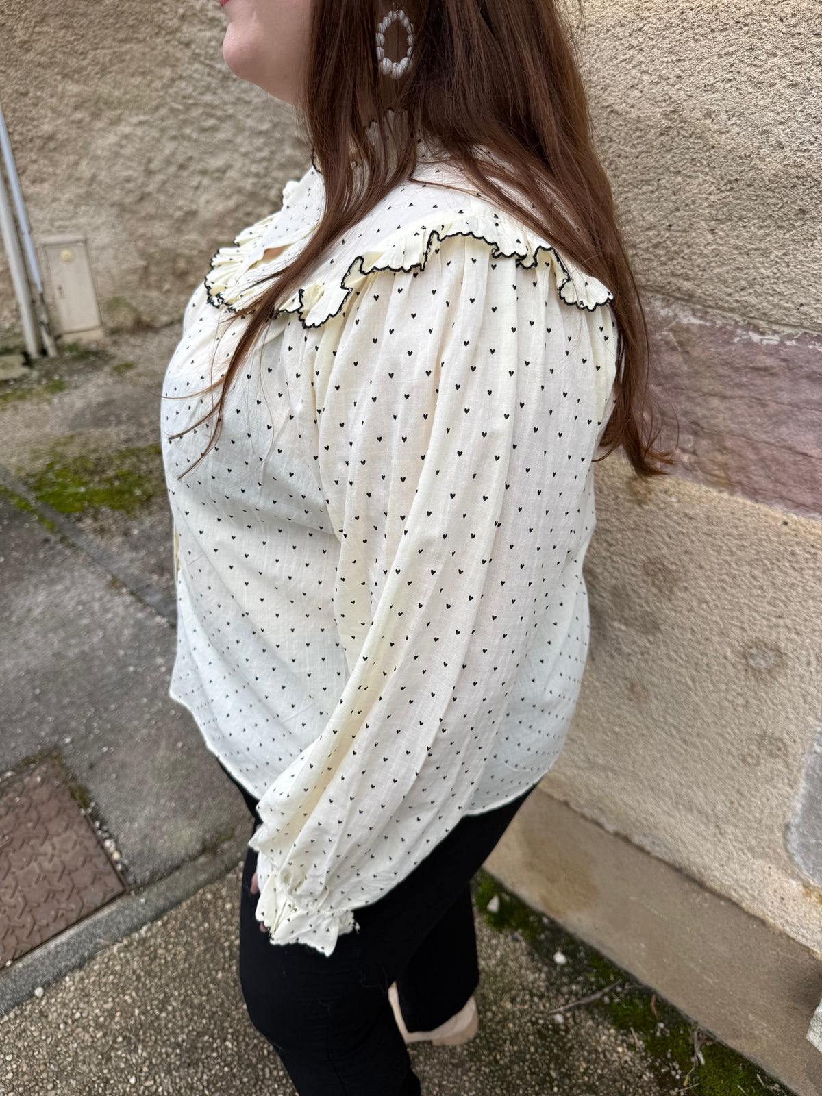 Chemise à volants