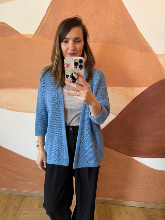 Gilet étoile dos bleu ciel