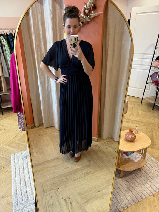 Robe longue marine