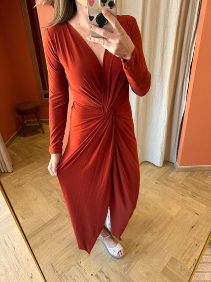 Robe Cérémonie manches longues Terracota