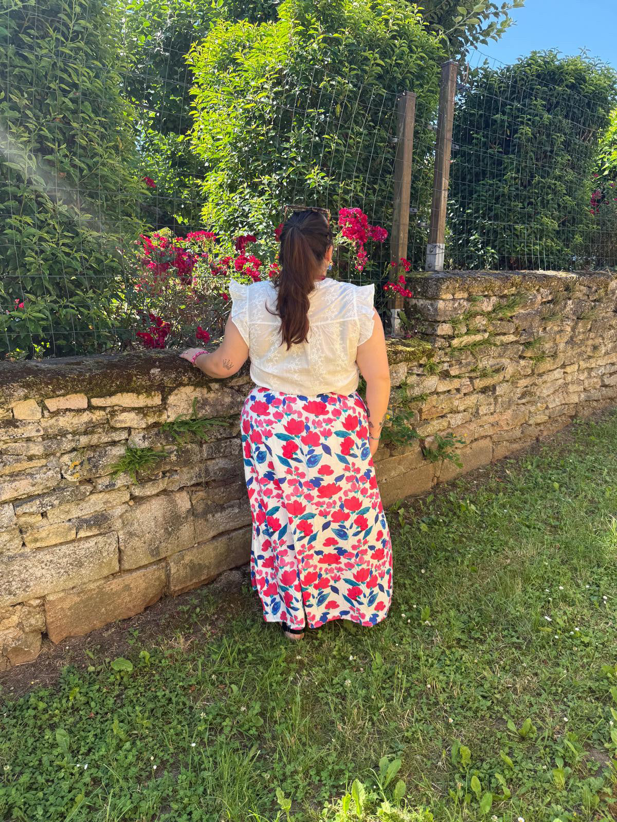 Jupe fleuri grande taille