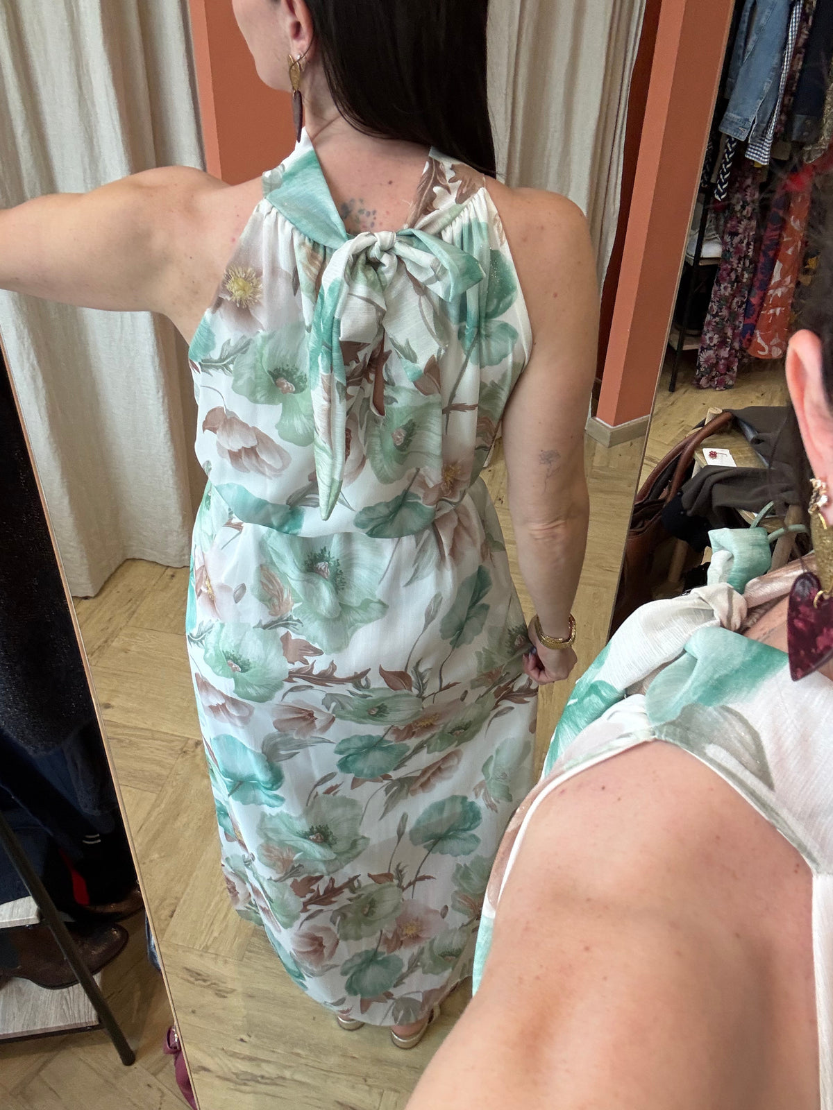 Robe longue fleurie