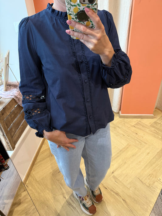 Chemise bohème marine ou kaki