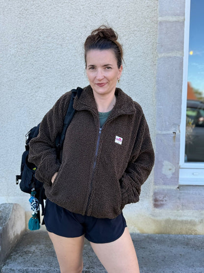 Polaire Choco, polaire sherpa chocolat – vue 2