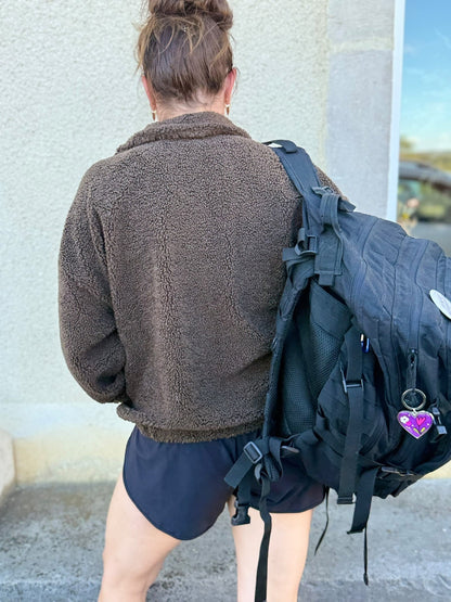 Polaire Choco, polaire sherpa chocolat – vue 5
