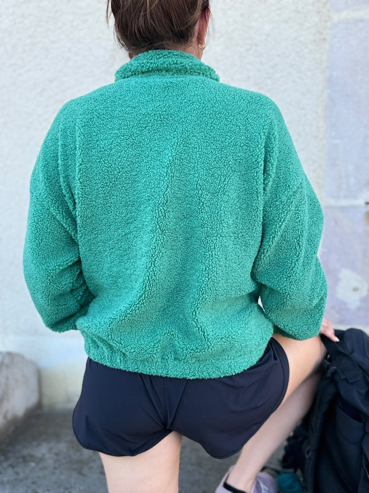Polaire Inês, polaire sherpa vert émeraude – vue 3