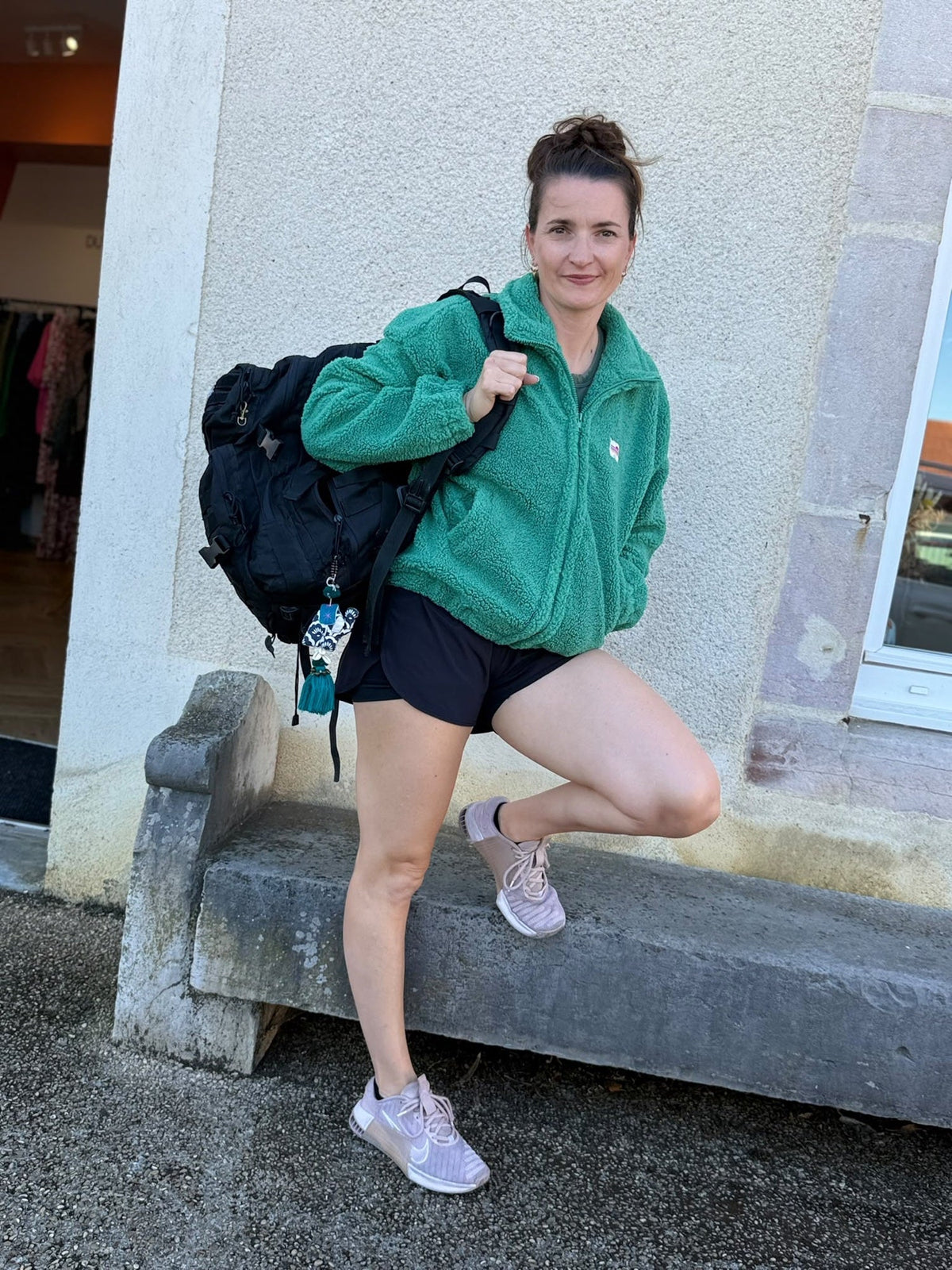 Polaire Inês, polaire sherpa vert émeraude – vue 6
