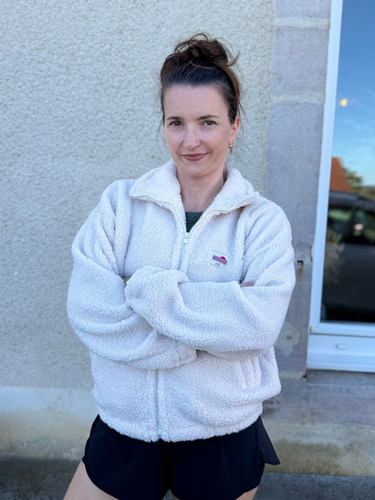 Polaire Julia, polaire sherpa écru – vue 1