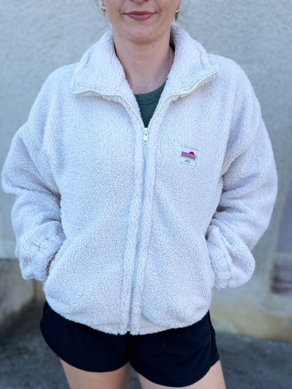 Polaire Julia, polaire sherpa écru – vue 2