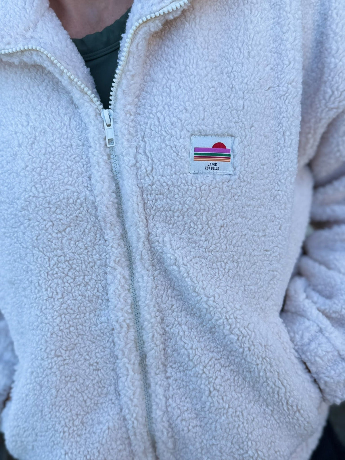 Polaire Julia, polaire sherpa écru – vue 3