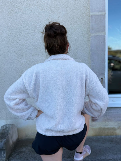 Polaire Julia, polaire sherpa écru – vue 4